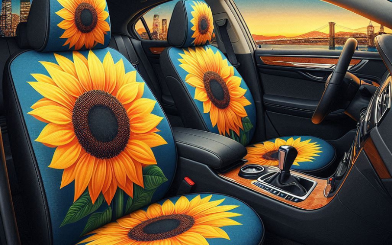 Sunflower Seat Covers (Front and Back)