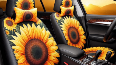 Sunflower Seat Covers (Front and Back)