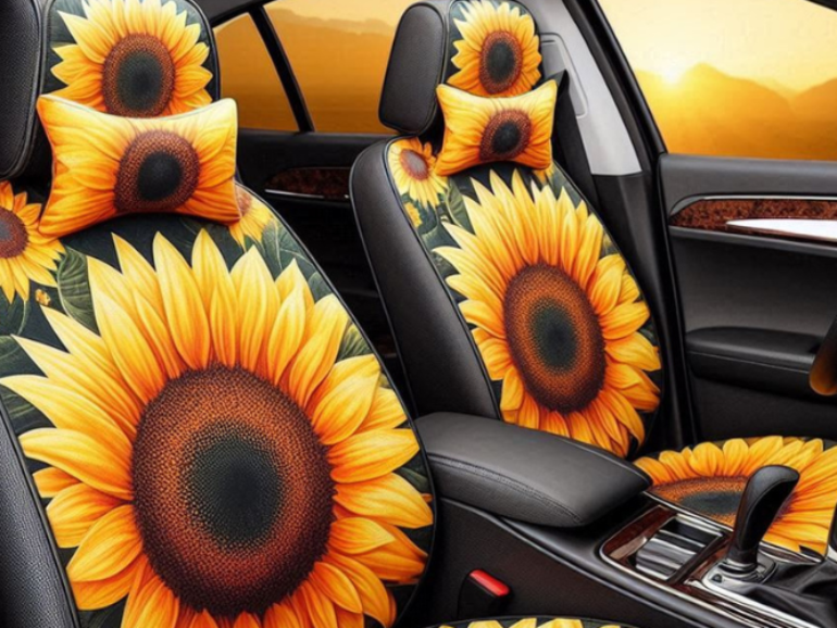 Sunflower Seat Covers (Front and Back)