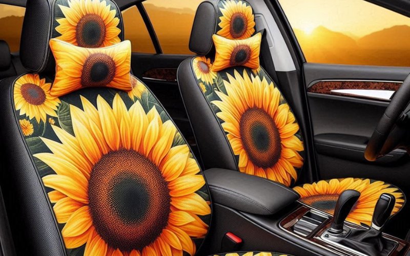 Sunflower Seat Covers (Front and Back)