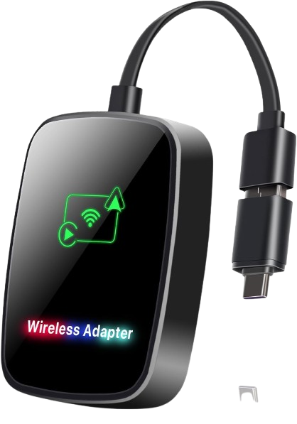 4. 2 in 1 Wireless CarPlay Android Auto Adapter – Fast 5.8G WiFi Plug Play