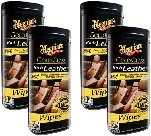 MEGUIAR'S Gold Class Rich Leather Wipes 