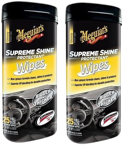 Top Picks for the Best Meguiars Interior Cleaner for Cars in 2025 1 Meguiars Supreme Shine Hi Gloss Wipes