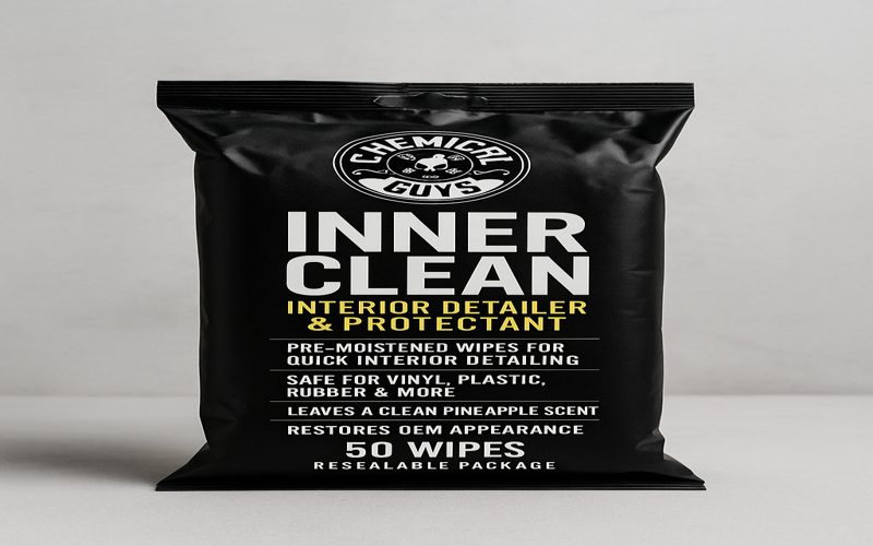 Package of the best Chemical Guys Interior Wipes for quick and safe car interior cleaning