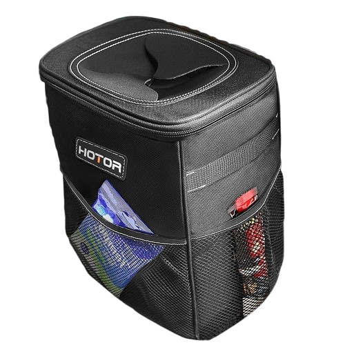 HOTOR Leak proof Car Trash Bin with Storage