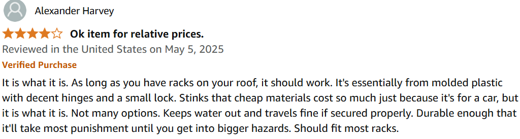 Best Car Roof Storage Bag: Ultimate Buying Guide for Safe & Dry Road Trips 11 Screenshot 2025 06 29 091551