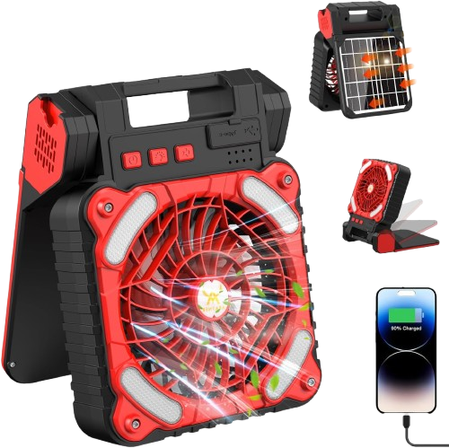 Apatner Solar Camping Fan