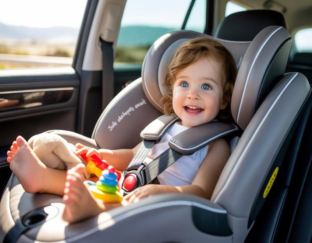 Complete Guide to the Best Premium Convertible Car Seats 2025 for Babies and Toddlers 1 Smiling toddler seated safely in one of the Best Premium Convertible Car Seats during a sunny car journey.