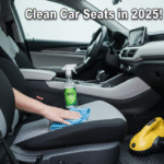 how to clean car seat covers Cleaning car seat covers in 2025 with microfiber cloth and mild detergent in a car interior. how to clean car seat covers