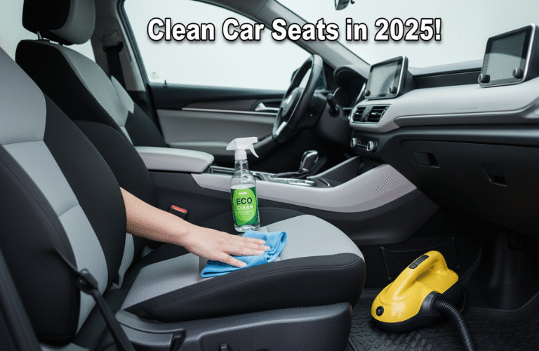 how to clean car seat covers Cleaning car seat covers in 2025 with microfiber cloth and mild detergent in a car interior. how to clean car seat covers