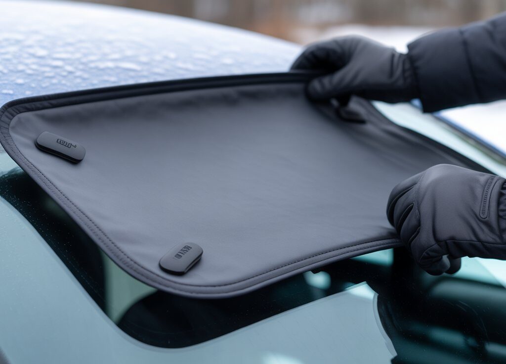 winter car windshield cover magnetic