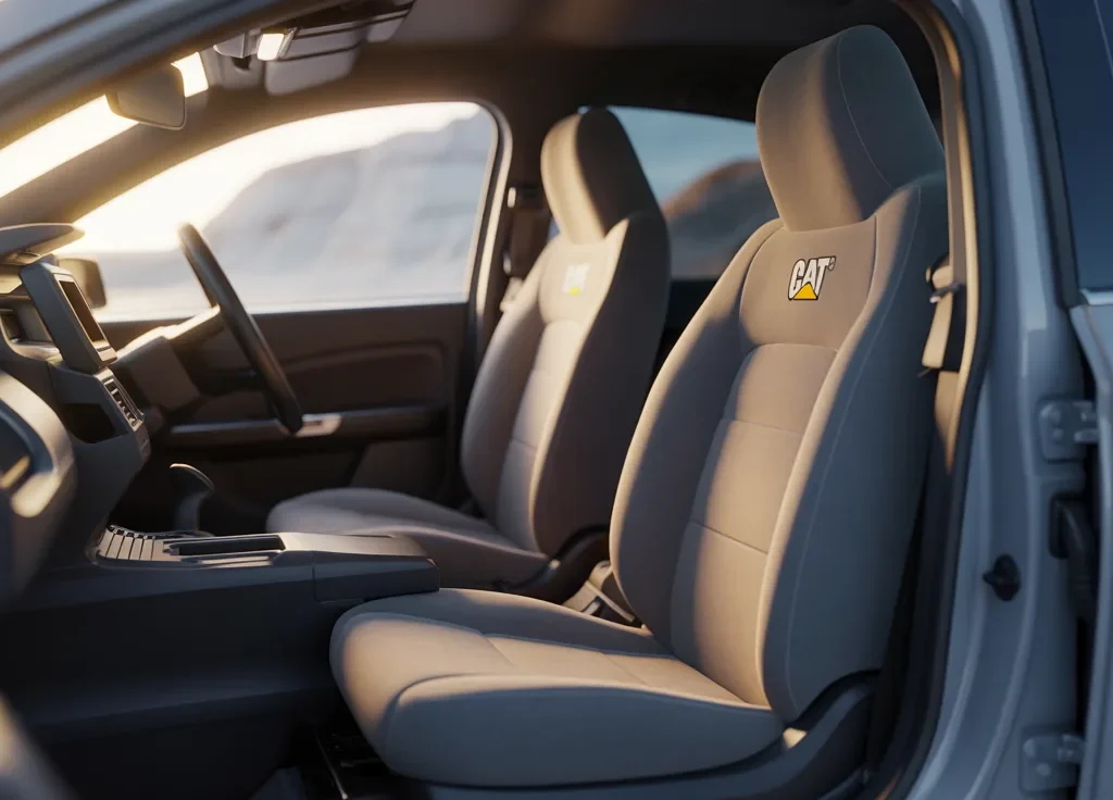 Best cat car seat covers installed on front seats of a modern truck interior