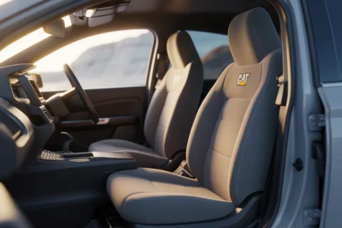 Best cat car seat covers installed on front seats of a modern truck interior