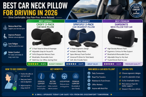 Best Car Neck Pillow for Driving in 2026