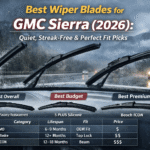best wiper blades for GMC Sierra clearing rain with streak-free performance
