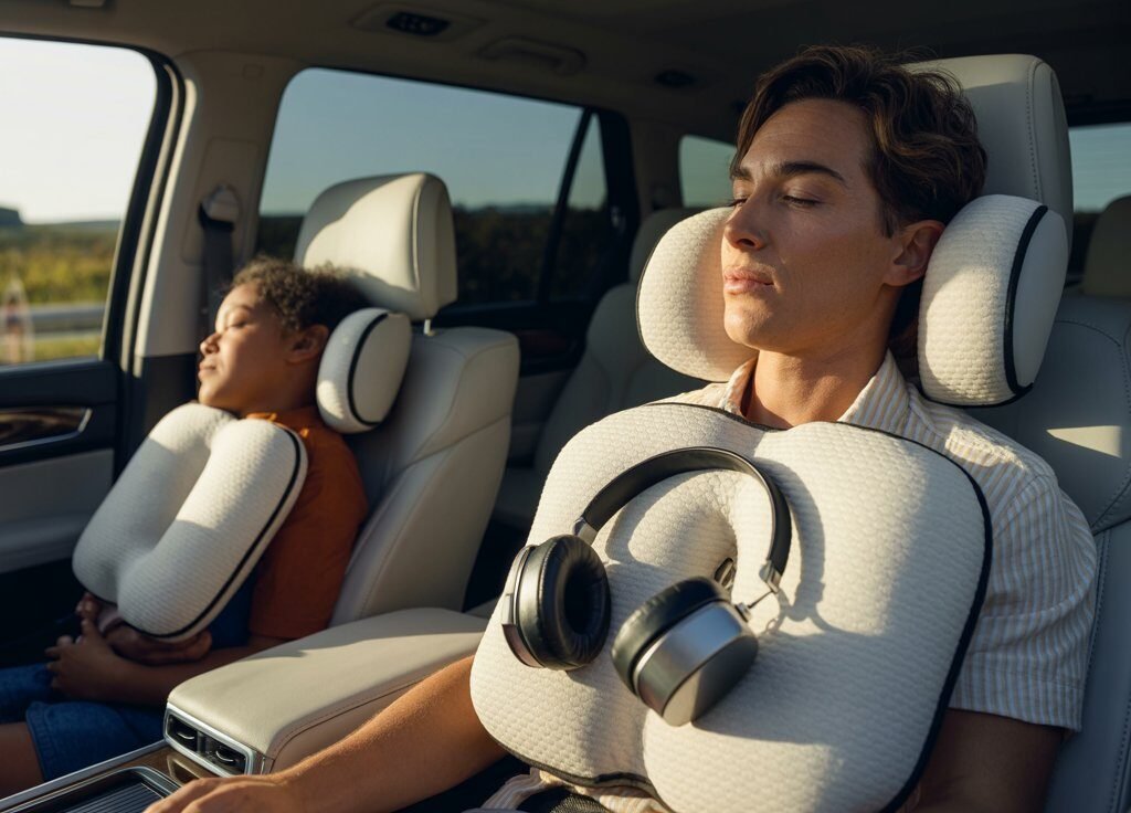 best adjustable car headrest pillow with hook