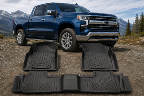 Best Floor Mats for Chevy Silverado with black all-weather floor liners