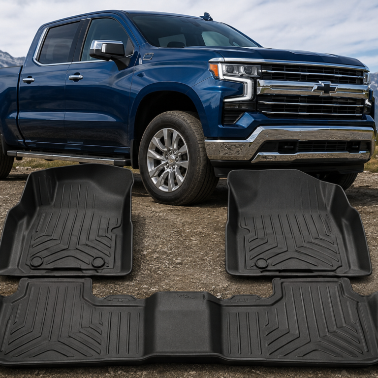 Best Floor Mats for Chevy Silverado with black all-weather floor liners
