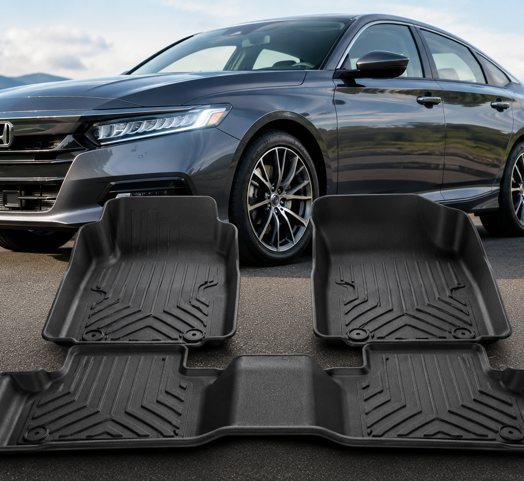 Best Floor Mats for Honda Accord with black all-weather floor liners