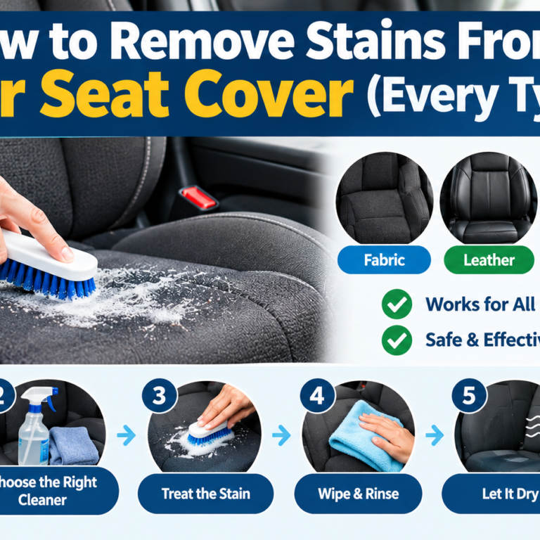 How to Remove Stains From a Car Seat Cover (Every Type)