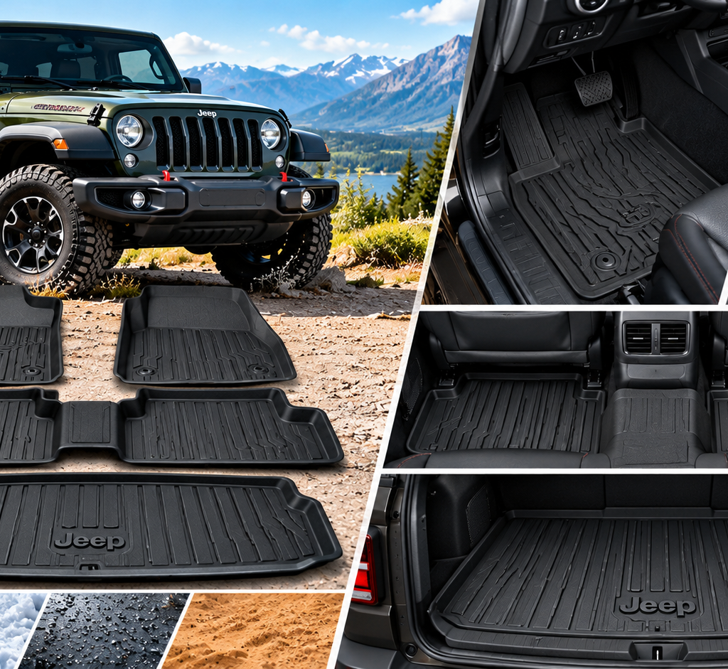 Best Floor Mats for Jeep with all-weather front, rear, and cargo mats