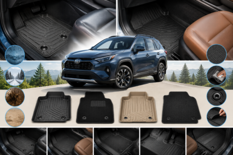 How to Choose the Right Floor Mats for Your Car showing different floor mat types, materials, and fit options